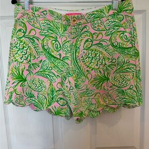 Lilly Pulitzer Pink and Green Patterned Women Shorts
